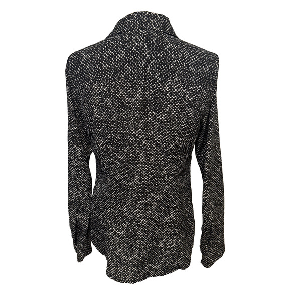 Michael Michael Kors Black Polkadot Zipped Blouse Size S - Picture 6 of 11